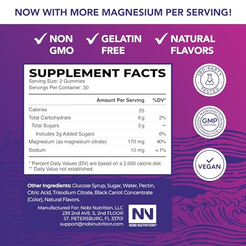 Nobi Nutrition Magnesium Citrate Gummies
