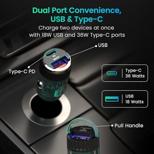 Portronics Car Power View 36W Dual Port Car Charger Black - Image 4