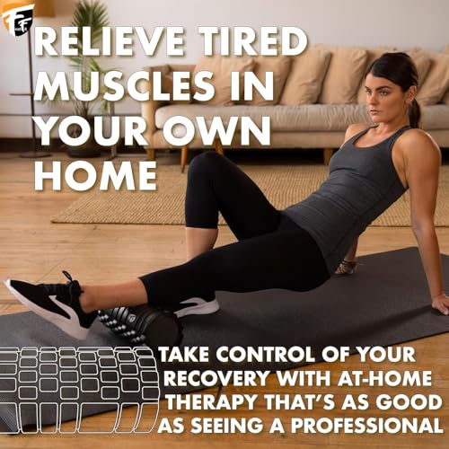 Image of FirstFit Foam Roller for Deep Tissue Muscle Massage Exercise Fitness and Pain Relief Equipment-Black