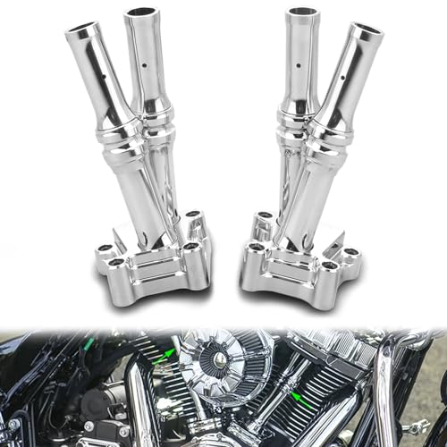 Twin Cam Engine Parts Chrome Gauge Pushrod Lifter Block Covers for Harley Road King FLHR Street Glide Fat Boy Softail Slim FLS Deuce FXSTD Street Bob (pushrod Block Cover)