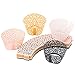 80 Stück Cupcake Papier Verpackung, Cupcake Wrappers Cupcake Dekoration Kuchen Pappbecher Lasergeschnitten Baken Cup für Hochzeit Geburtstag feiern (4 Farben)