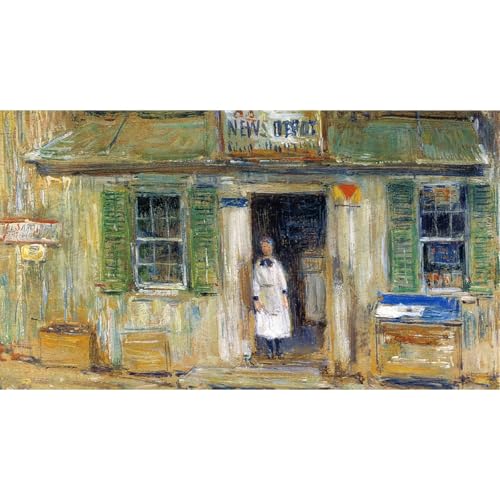 News Depot Cos Cob 1912 Toile Roulée ARTICULOZY Décoration Nostalgie 61x45