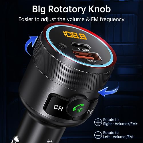 Syncwire SW-XC653 Bluetooth 5.3 Fm Transmitter For Car, 38W Pd&Qc3.0 Dual Usb Charging Bluetooth Car Adapter Microphone & Bass Sound Mp3 Music Player Fm Car Kit thumb #4