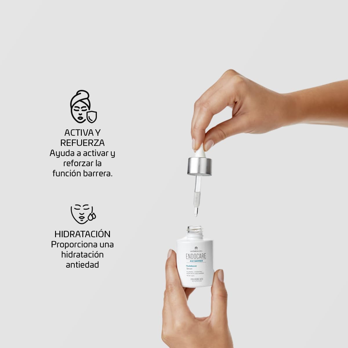 Cantabria Labs - Endocare Age Barrier Hyaluboost Serum - 30 ml - Sérum Antiedad que Mejora la Hidratación y Resistencia de la Piel - Activa y Repara la Función Barrera