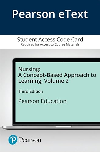 Image of Pearson Etext Nursing: A Concept-Based Approach to Learning, Volume 2 -- Access Card