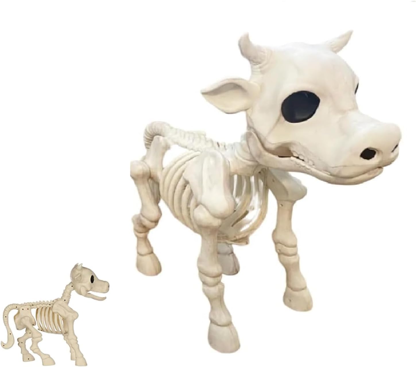 Cow Skeleton Halloween Decoration, Skeleton Cow Statue, Halloween Cow Skeleton, Cow