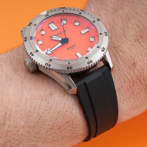 Image of StrapHabit Quick Release Deployant Rubber Watch Strap For Large and Small Wrists - Women and Men - Band FKM Deployment 19mm, 20mm, 21mm, 22mm