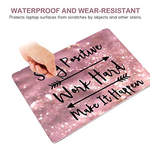 DINKY Laptop Skin Sticker Decal, 13" 13.3" 14" 15" 15.4" 15.6 inch Laptop Universal Reusable Vinyl Skin Stickers Cover Art Decal Notebook PC Personalized Protector (Pink Letters) by DINKY - Image 4