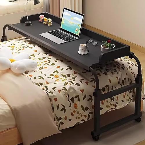 Tavolo Scrivania Regolabile In Altezza 75-115 Cm Con Ruote - Carrello PortaLaptop Su Rotelle, Inclinabile Fino A 45°