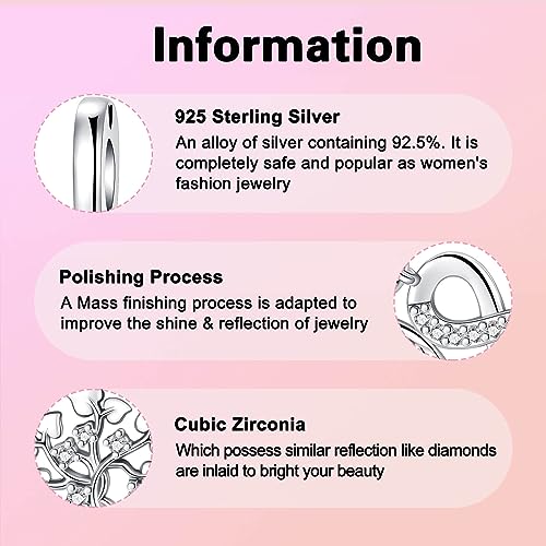 Sun Star Moon Elephant Sunflower Charm for Bracelet Necklace 925 Sterling Silver Charms Happy Birthday Charms for Women Jewelry Gift 5