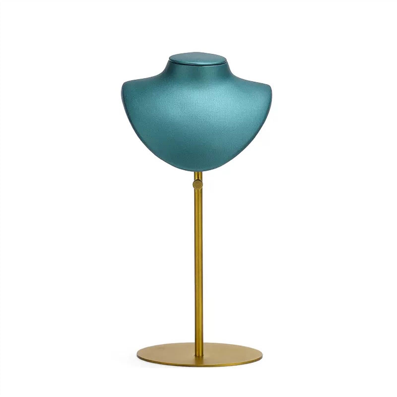 GAROEN Jewelry Display Stand Green Necklace Display, Jewelry Necklace Organizer for Selling, PU Leather jewelry organizer Bust Jewelry Stand【Height