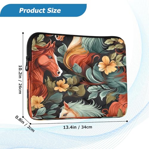Funda para laptop 13-14 pulgadas impermeable con diseño de caballo miniatura 3