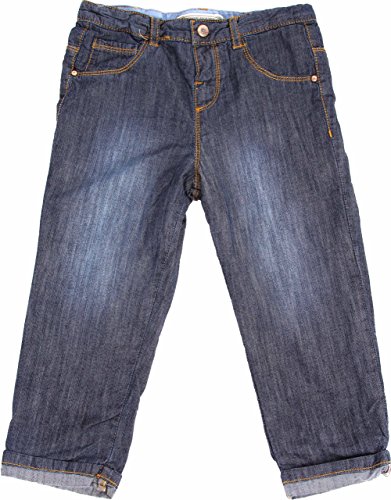 Richie House RH120130 Straight Cut Cuffed Lined Jeans Blue