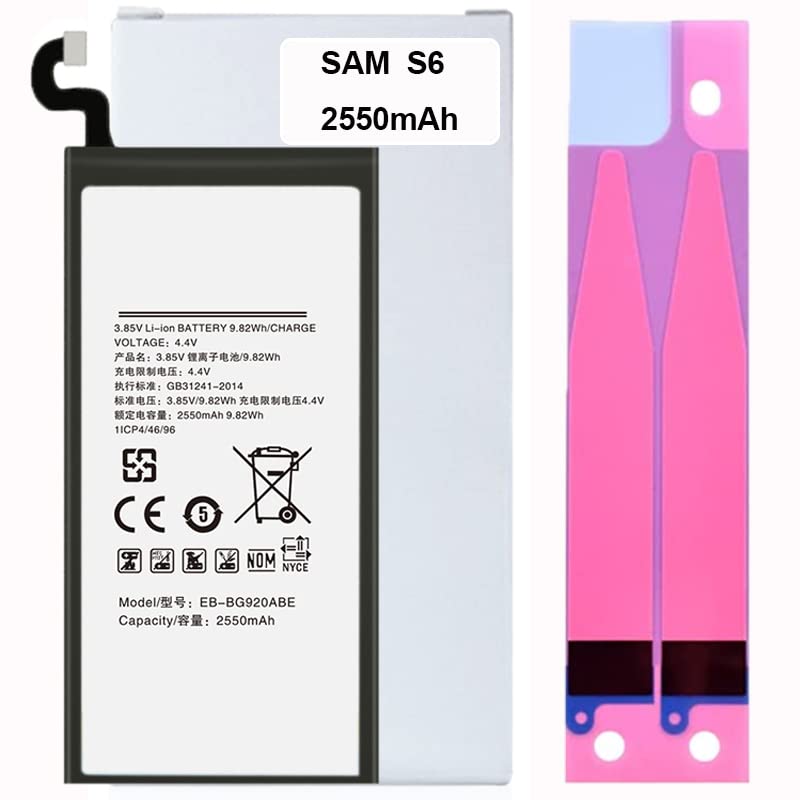 Batterie pour Samsung Galaxy S6 performante et ses adhésifs de fixation