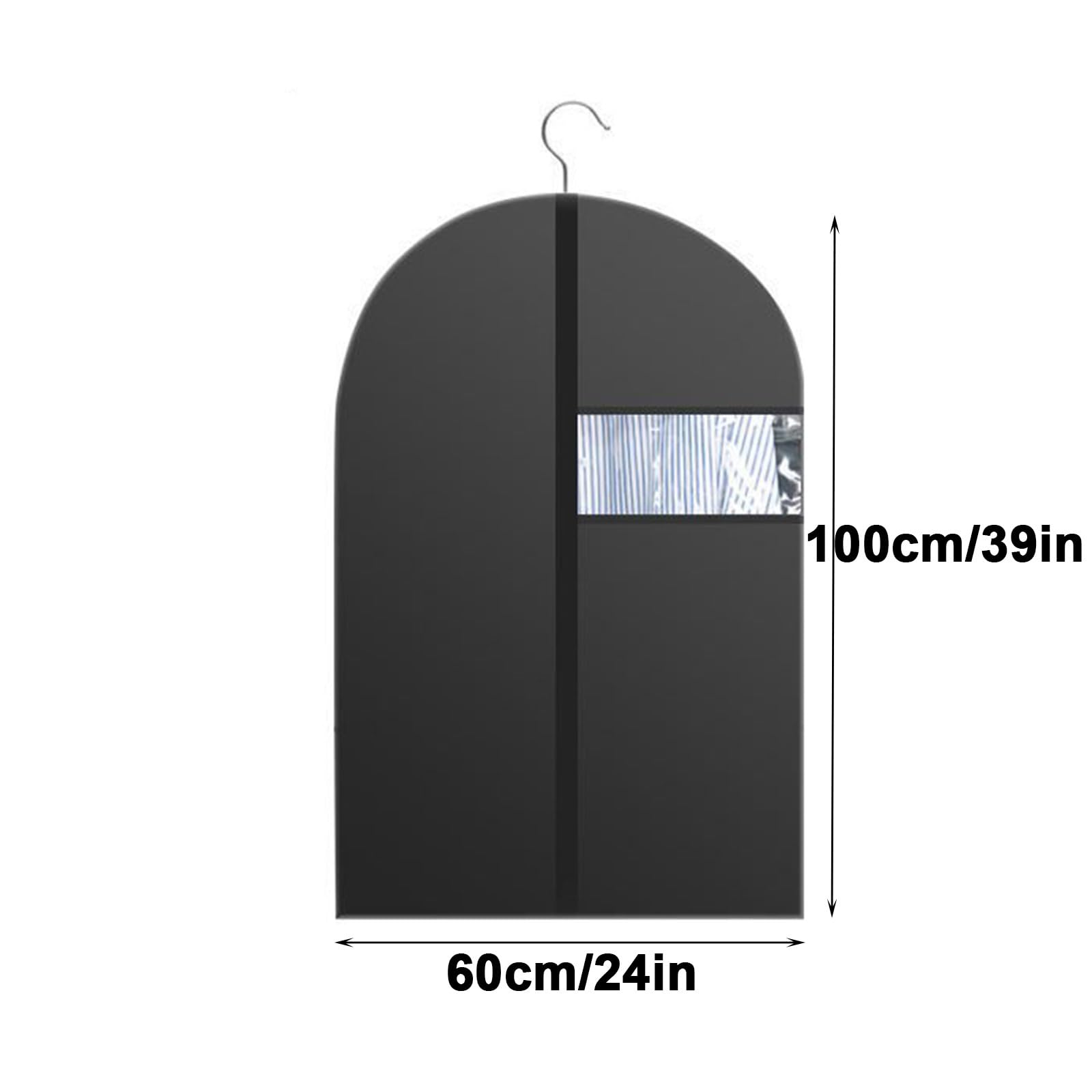 Paquete de 5 Fundas Ropa Armario, Funda Traje con Cremallera y Ventana Transparente Visible para Guardar Trajes, Chaquetas y Vestidos(60x100cm/24x39in)