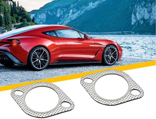 Image of YSIL 2PCS Exhaust Flange Gaskets 2 inch 2-Bolt Exhaust Manifold Gasket Replacement Car Exhaust Gasket Car Accessories OEM#120-06310-0002