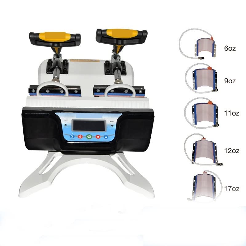 ST-510 5 W 1 Combo Dwuśrodkowa maszyna Maszyna do drukowania MUP Drukarka Sublimacja dla 6Z / 9oz / 11oz / 12oz / kubek