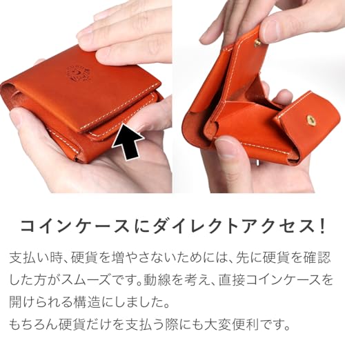 HUKURO二つ折り財布　限定カラーレッド 未使用 HUKURO フクロウ 二つ折り財布 大きく開く小さな財布
