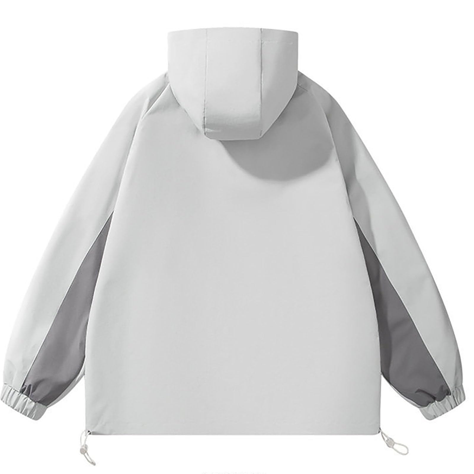 Generisch DüNne Regenjacke Kinder Lässige leichte Windjacke mit Stehkragen Reißverschluss wasserfeste sportliche Übergangsjacke für Herren bequemer Outdoor-Reisemantel im