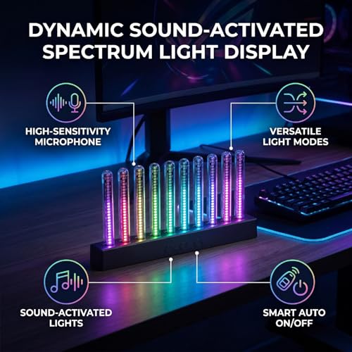 Iluminación Ambiental para Automóvil y Decoración con Barra de Espectro Musical RGB 5
