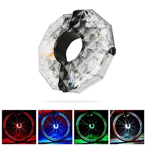 Luci Per Pneumatici Bici - Set Di 2 LED Rosa, Alimentate A Batteria, Facili Da Installare, Per Ruote Auto E Biciclette