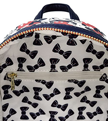 Loungefly Disney Mickey Minnie Mouse Mini Backpack Handbag Aop Red Navy #TOP3