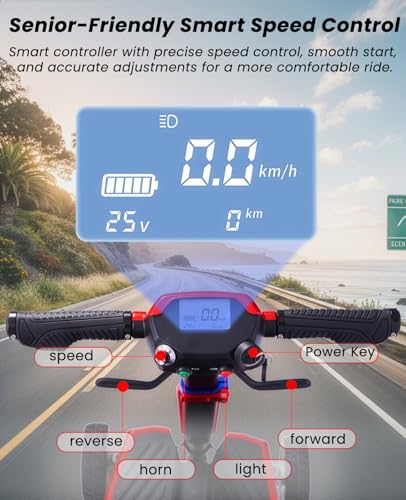 Image of Lightweight Mobility Scooters for Seniors & Adults, Removable Lithium Battery, Airport Approved, Foldable 4 Wheel Electric Mobility Scooter, No Assembly Needed, Heavy Duty 260lbs Capacity