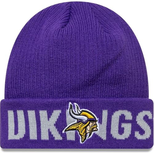 Bonnet Minnesota Vikings New Era Knit violet pour homme et femme