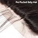 Body Wave Lace Frontal Closure 13x4 Ear to Ear Lace Frontal Free Part Body Wave Pre Plucked Frontal 12A Grade Human Hair 13x4 Full Lace Frontal Closure With Baby Hair Natural Black Color(12inch)