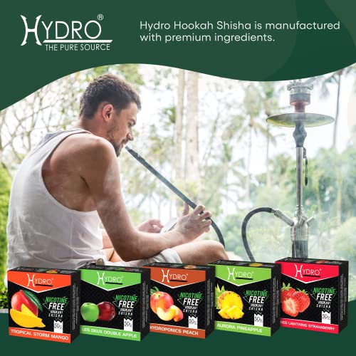 Hydro Hookah Flavors, Fruit Mix Hookah Shisha In Double Apple, Strawberry, Mango, Peach, And Pineapple Falvors,Hydro Flavors, Premium Tropical Mix Hooka Shisha Set, 50-Gram Packs (Pack Of 5) #TOP2