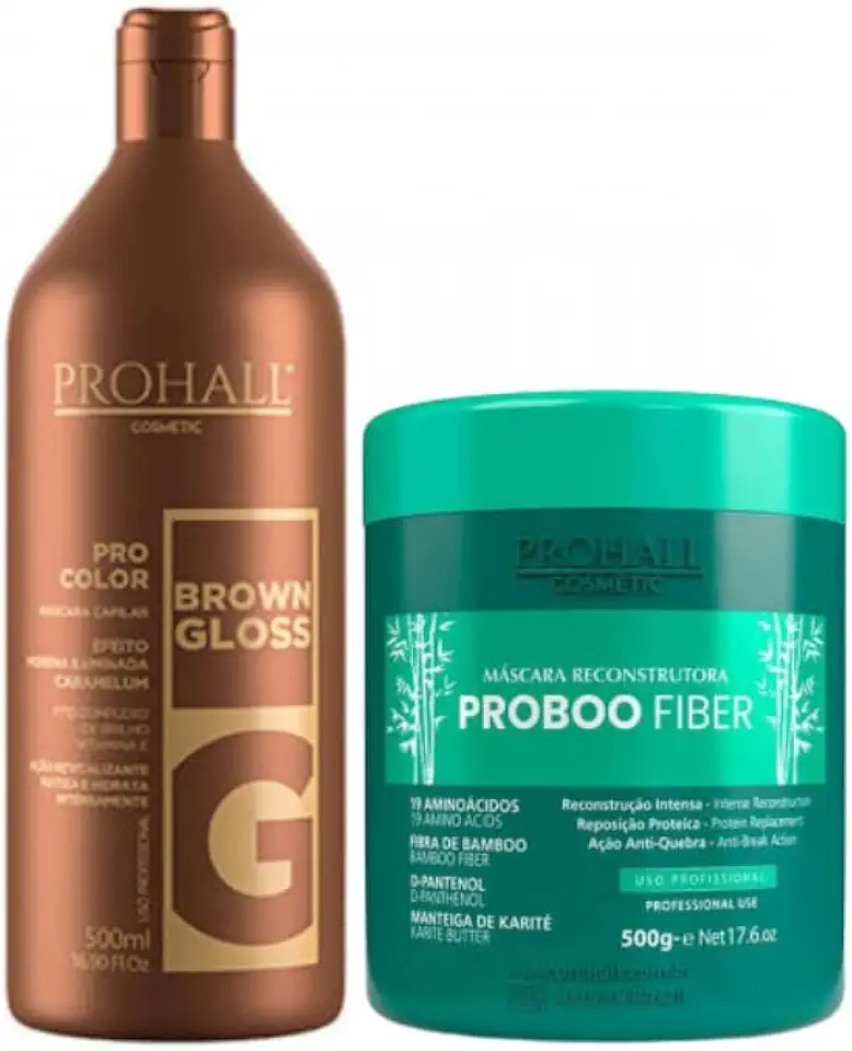Máscara Matizadora Prohall Morena Iluminada + Proboo Fiber