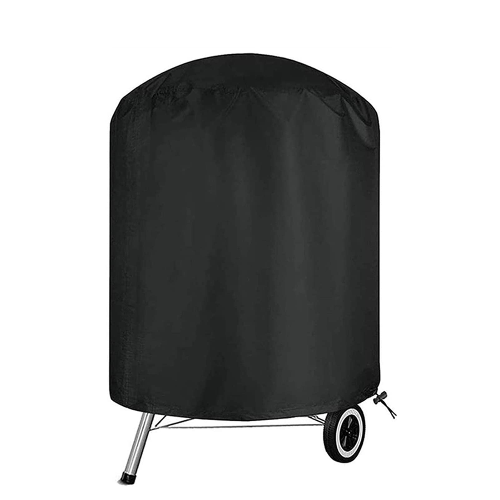 Copertura impermeabile per barbecue con Dstring RoundProtect, antivento e resistente ai raggi UV, 210D, 90 x 85 cm, colore: nero, accessorio per barbecue all'aperto