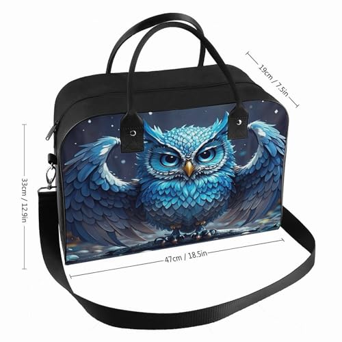 Bolso Tote azul con asa ajustable y cierre para portátil miniatura 2