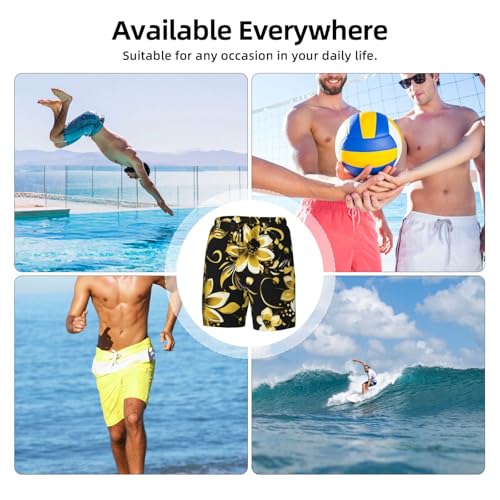 Pantalones cortos de baño de hombre para piscina surf vacaciones y fitness casual 4
