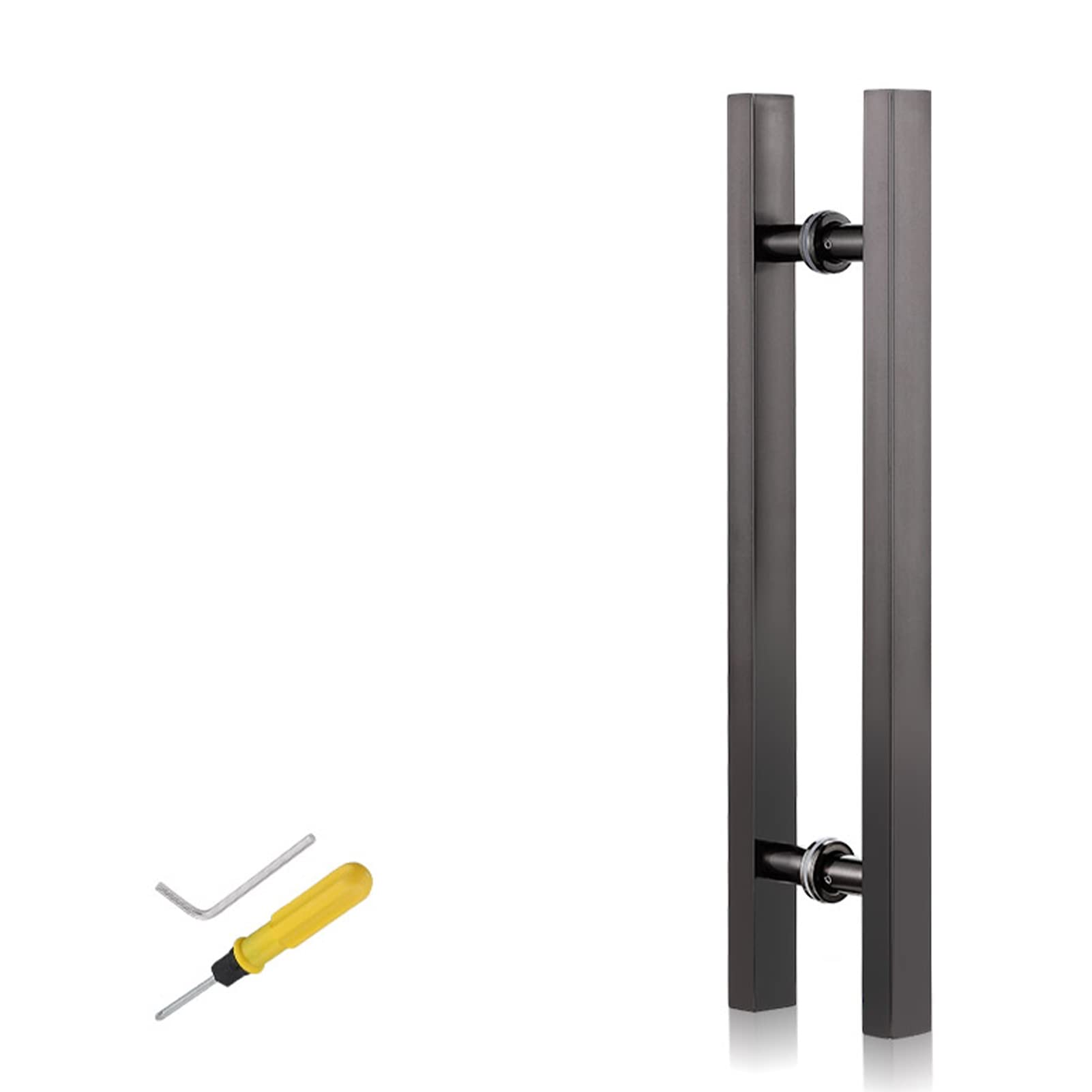 Poignée de porte coulissante double face brossée en acier inoxydable robuste