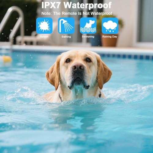 Aikko Dog Shock Collar with Remote - IPX7 Waterproof, 3 Training Modes (Beep, Vibration, Shock), Rechargeable E-Collar for Most Breeds, Anti-Bark & Adjustable Humanitarian Training Collar for 2 Dog — view 3