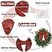 AIMUDI Red Glitter Wired Ribbon Bows with Twist Tie 5.5