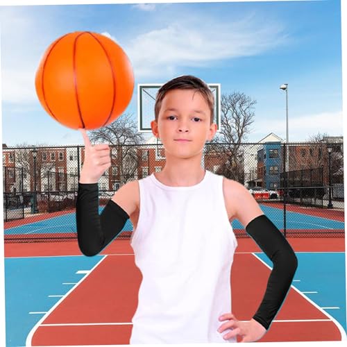 5 Pairs Kids Arm Sleeves with Different Colors UV Sun Protection Cooling Arm Compression Sleeves Summer Cover for Aged 4-7 Kids for Activities sleeve baseball4