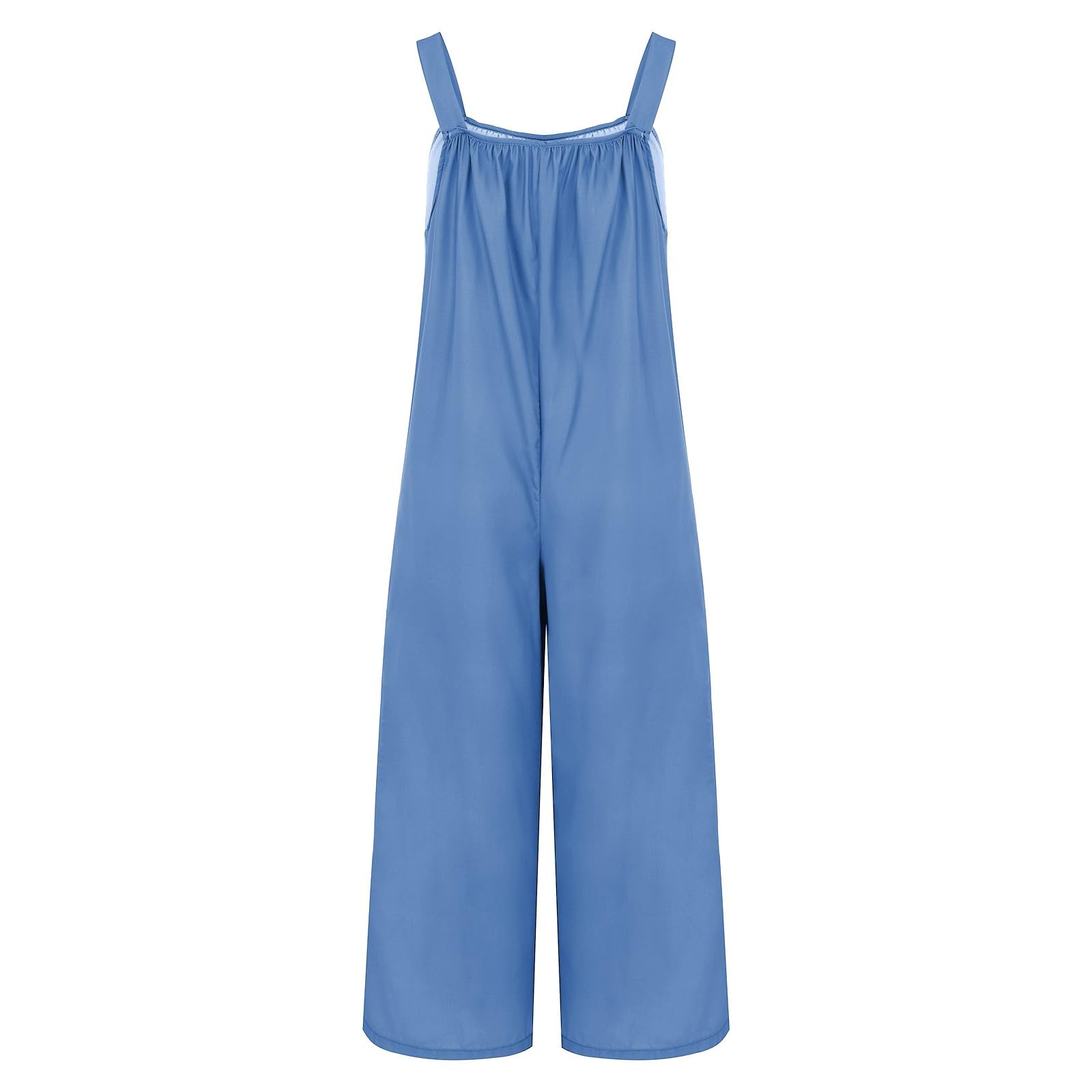 Tuta da donna estiva lunga, salopette baggy, gamba larga, pantaloni con