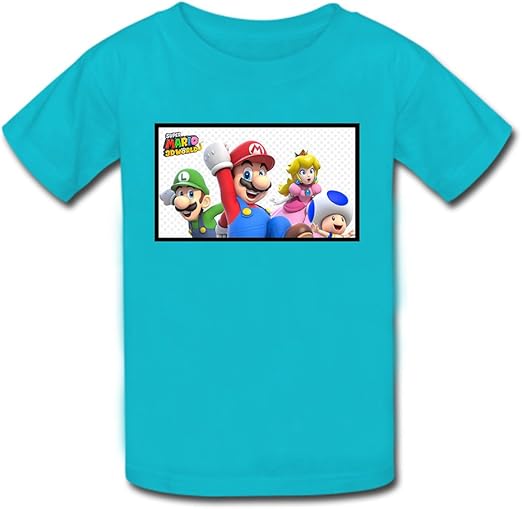 Kids T Shirt Super Mario Cartoon Design Custom Crewneck
