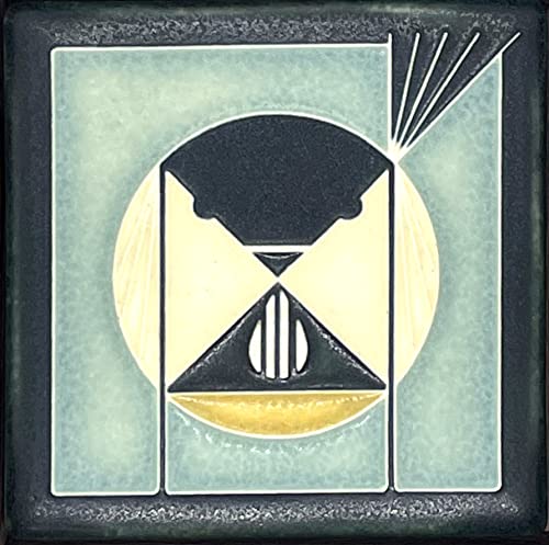 Charley Harper Seed Bandit Grey Blue Decorative Tile
