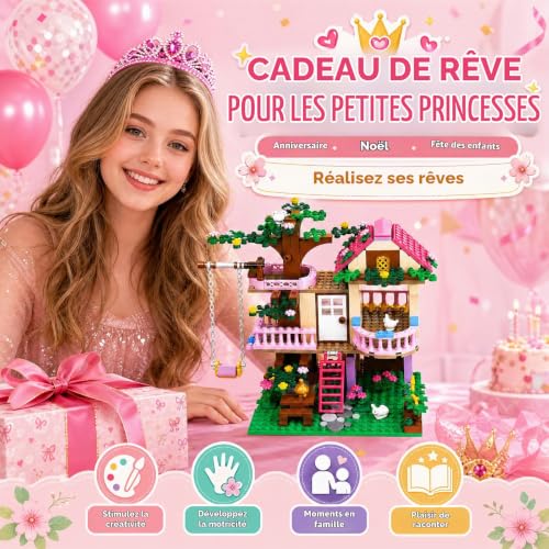 CSNRHG Dream Tree House Friends - Jouet éducatif de construction de 504 pièces - Cadeau pour filles, adolescents, enfants et adultes à partir de 6 ans – vue 6