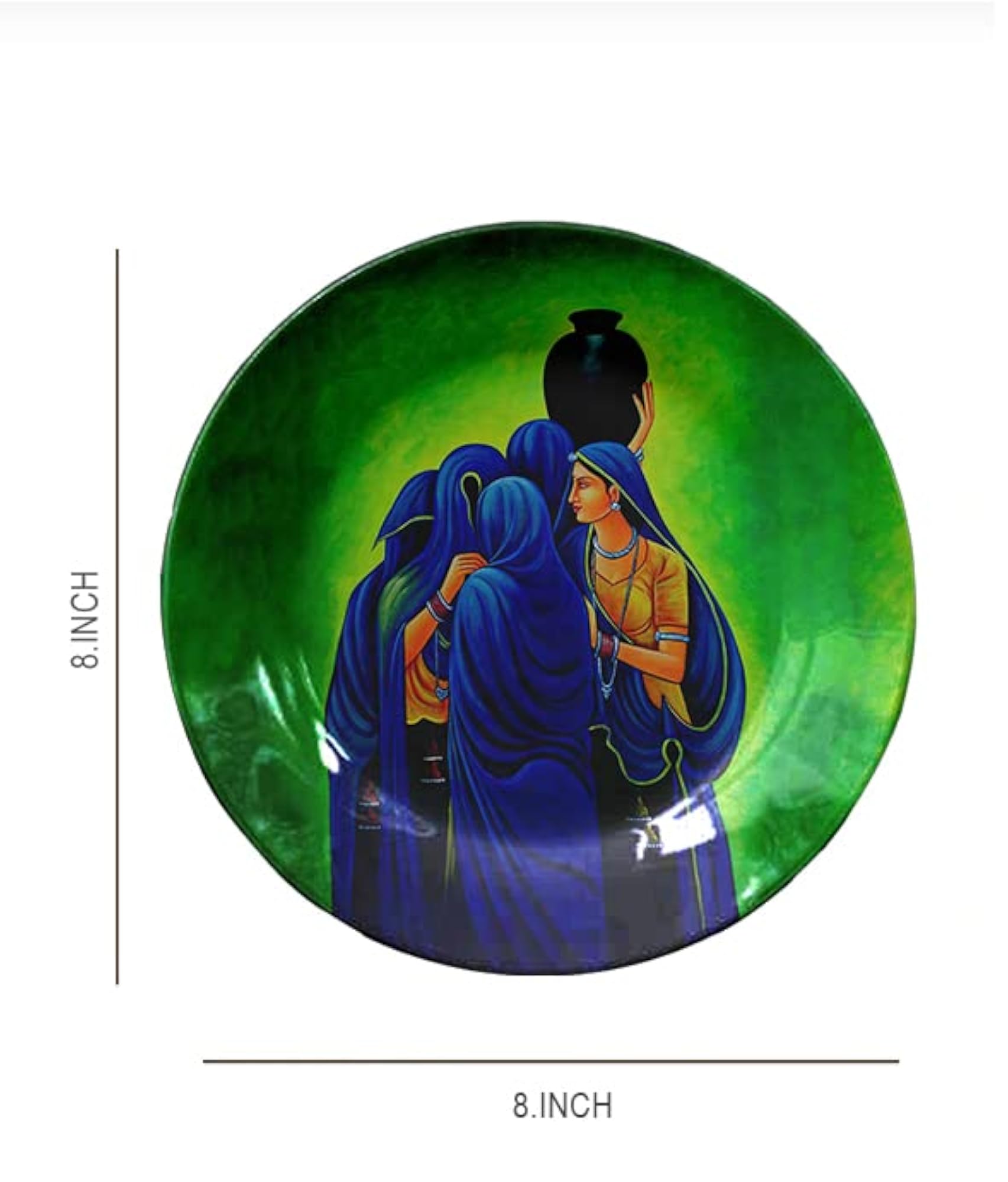 Indian Traditional Art Ceramic Decorative Designer Plate Set