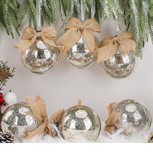Foilswirl 6 Sets Christmas Large Mercury Glass...