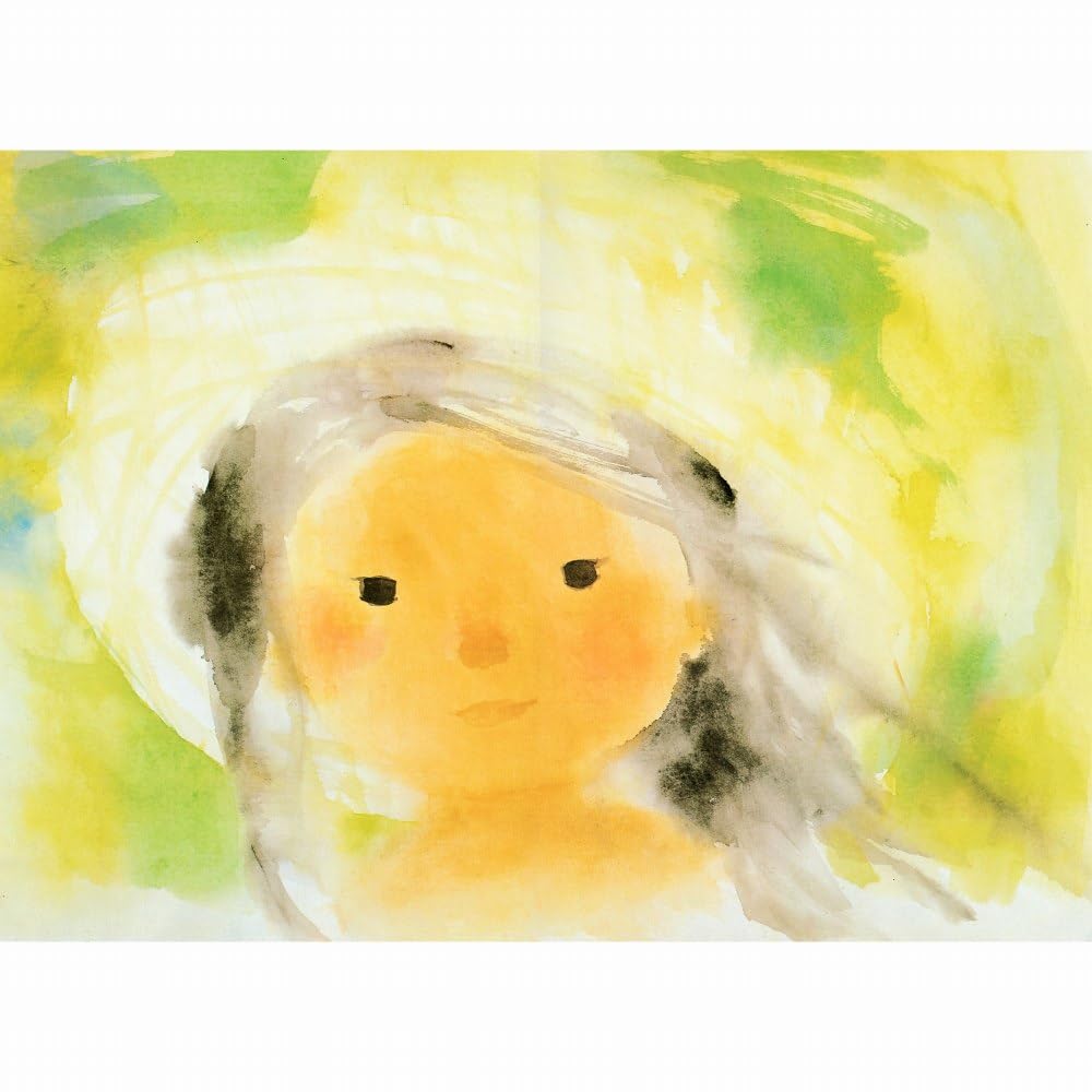 Amazon.co.jp: いわさきちひろ 緑の風のなかの少女 グリーン 複製画