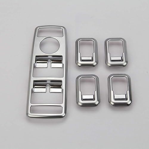 Miniatura 2 de LLKUANG Cubierta de botón de interruptor de elevación de ventana cromada ABS para Mercedes Benz SLK/GLK/G500/A/B/CLA/C W204/GLA/ML/E W212/GLE