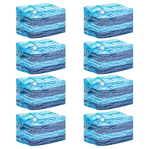 Image of TAILI 8 Pack Vacuum Storage Bags, Jumbo Cube (31x40x15 Inch), Blue