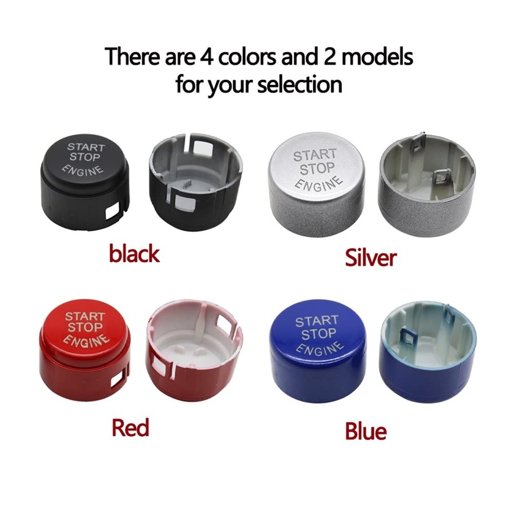 Amazon.com: flyyyyy Black Silver Red Blue Car Engine Ignition 
