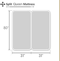 Vista 5 de Sábanas Split Queen para camas ajustables - Cama ajustable Split Queen para colchón ajustable - Juegos de sábanas Split Queen para camas ajustables