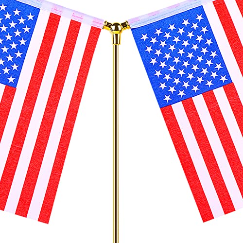 Fwiw American Flag Us Table Flag,Small Mini Usa Office Desk Flags With Stand Base,United States For 4Th Of July Party Veteran's Day Party Festival Events Home Office Decorations #TOP4